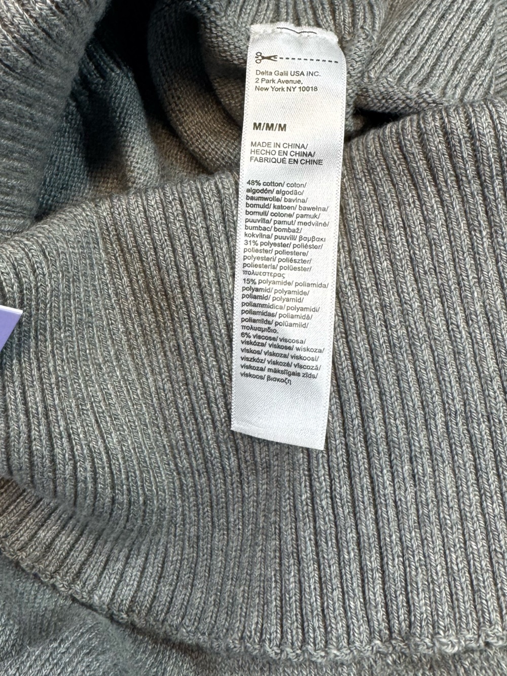 New Florence By Mills Wide Leg High, Fold Over Waist Grey Knit Pants - Picture 6 of 8